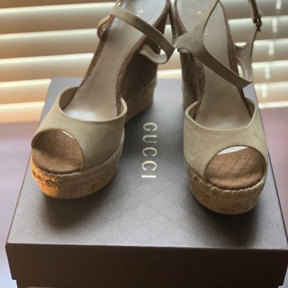 Gucci Guccissima Hollie Wedges 42 New